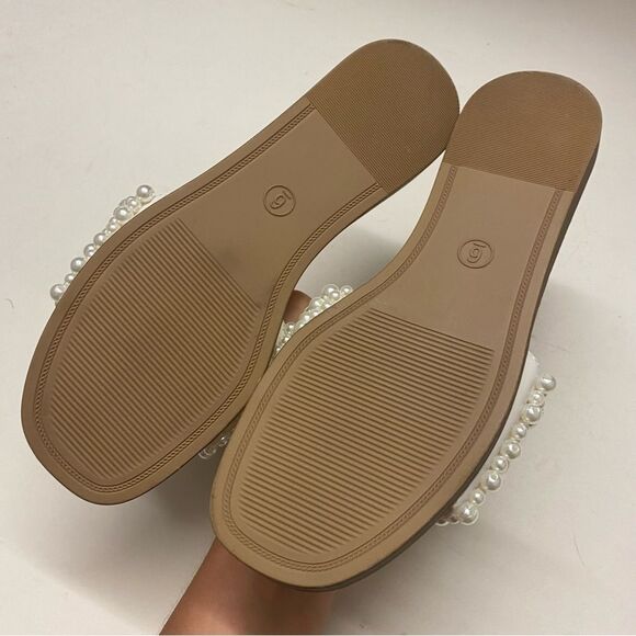 A New Day Nylah Pearl Slide Sandal Memory Foam beach wedding Bridal 6 NEW - Picture 8 of 9